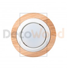 Деревянный точечный потолочный светильник под LED GX53, цвет: ясень + белый