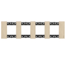 KA4802M4ZW Рамка на 4 поста, 8 модулей - Немецкий стандарт. Цвет Золото. Bticino серия Living Now