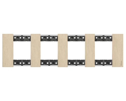 KA4802M4ZW Рамка на 4 поста, 8 модулей - Немецкий стандарт. Цвет Золото. Bticino серия Living Now ,купить bticinoplus.ru